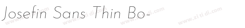 Josefin Sans Thin Bo字体转换